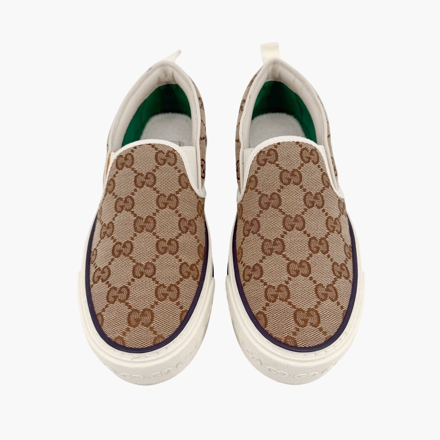 Gucci Tennis 1977 Slip On Sneakers Beige Size 36.5