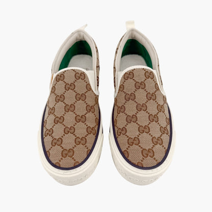 Gucci Tennis 1977 Slip On Sneakers Beige Size 36.5