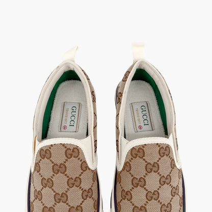 Gucci Tennis 1977 Slip On Sneakers Beige Size 36.5