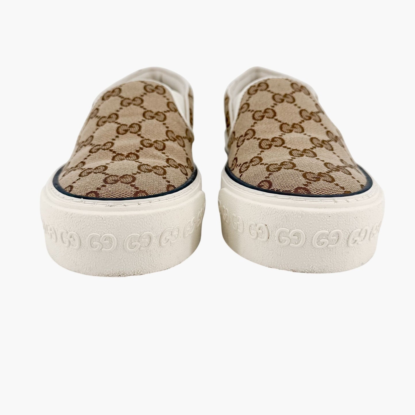 Gucci Tennis 1977 Slip On Sneakers Beige Size 36.5