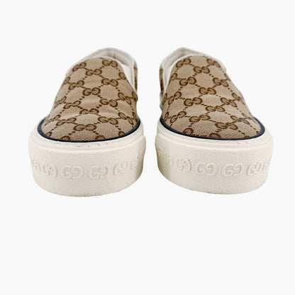 Gucci Tennis 1977 Slip On Sneakers Beige Size 36.5