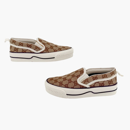 Gucci Tennis 1977 Slip On Sneakers Beige Size 36.5
