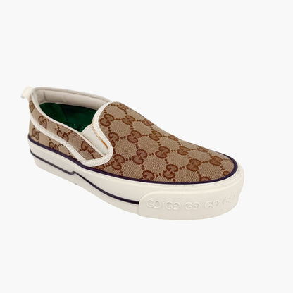 Gucci Tennis 1977 Slip On Sneakers Beige Size 36.5