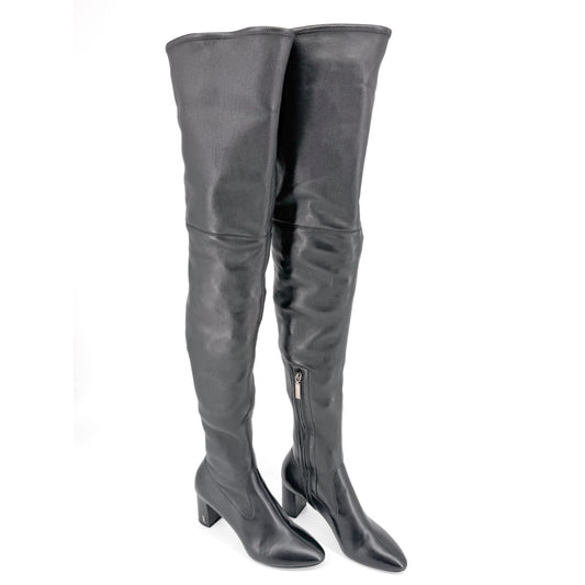 Saint Laurent Loulou Thigh High Boots Black Size 38.5