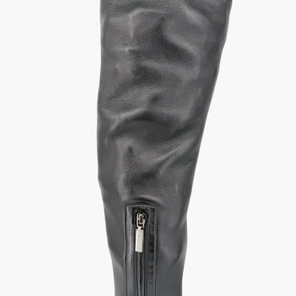 Saint Laurent Loulou Thigh High Boots Black Size 38.5