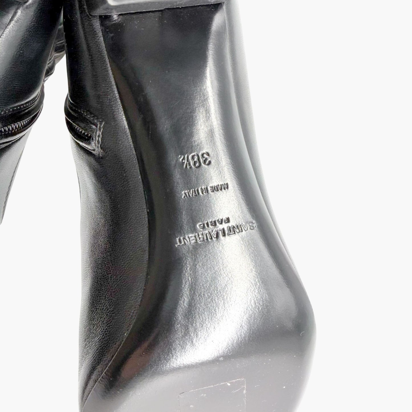 Saint Laurent Loulou Thigh High Boots Black Size 38.5