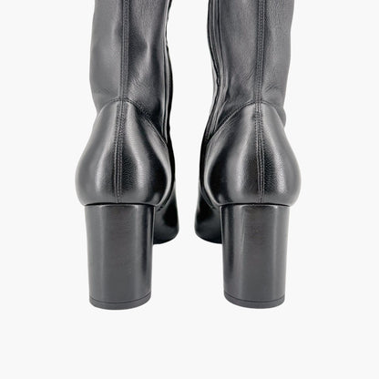 Saint Laurent Loulou Thigh High Boots Black Size 38.5