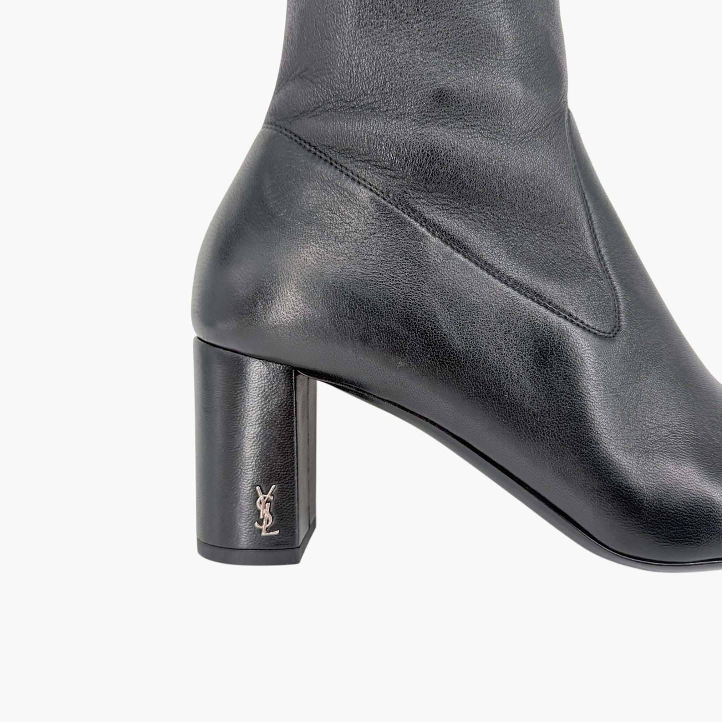 Saint Laurent Loulou Thigh High Boots Black Size 38.5