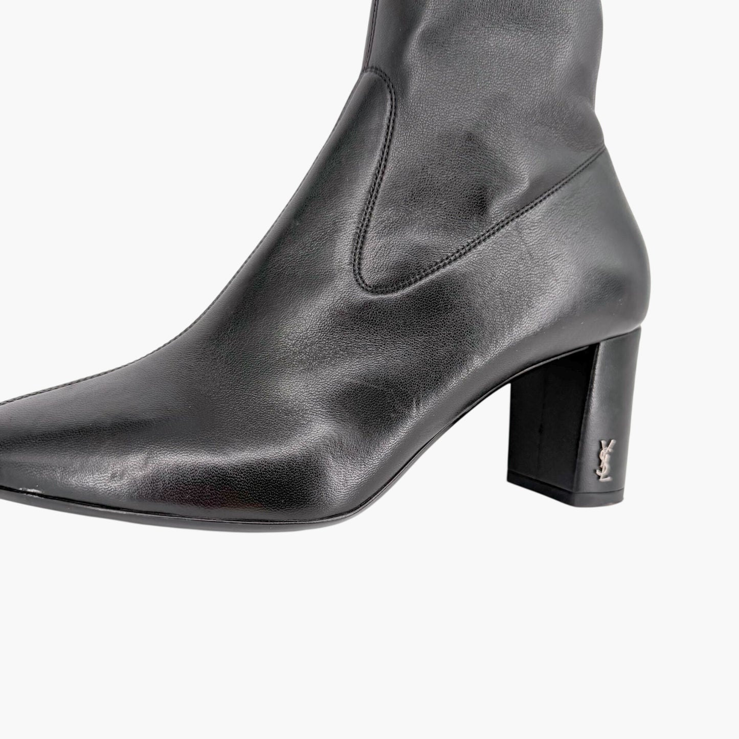 Saint Laurent Loulou Thigh High Boots Black Size 38.5