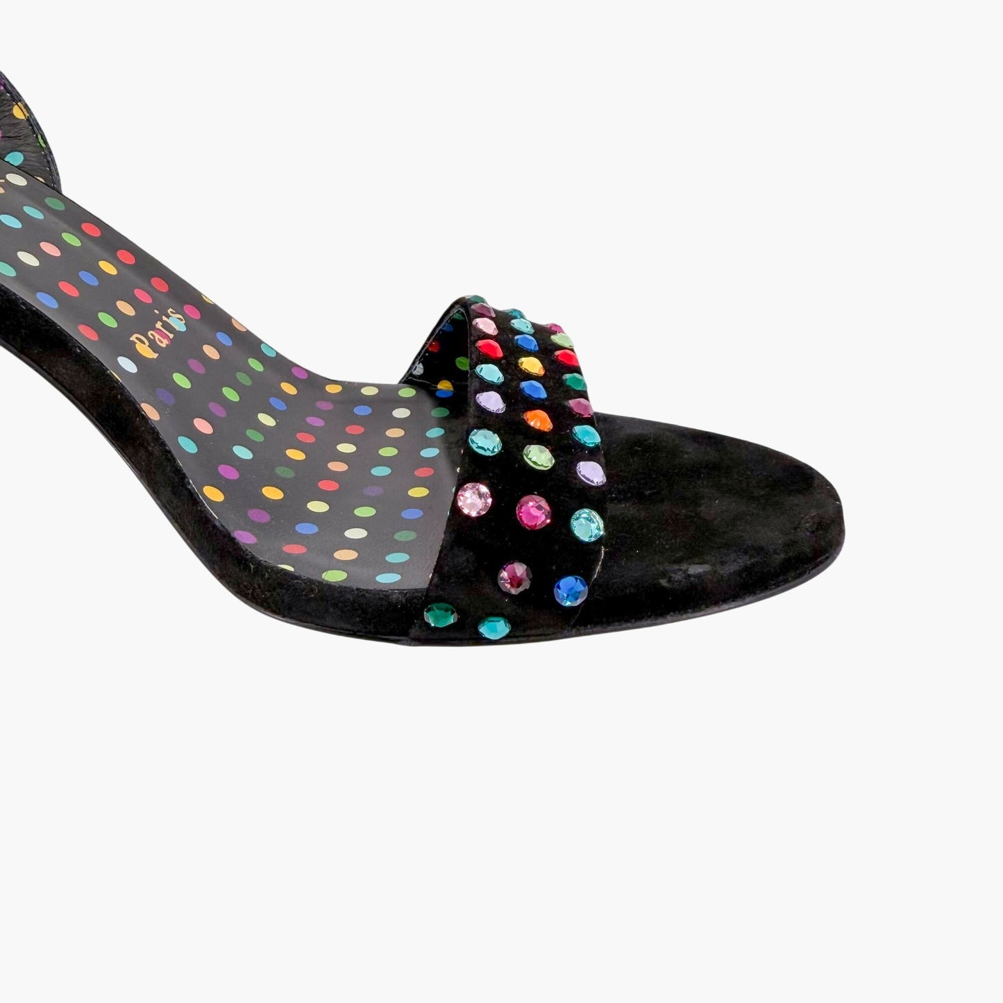 Christian Louboutin O Marylin Strass Boum Sandals Black Size 38