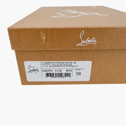 Christian Louboutin O Marylin Strass Boum Sandals Black Size 38