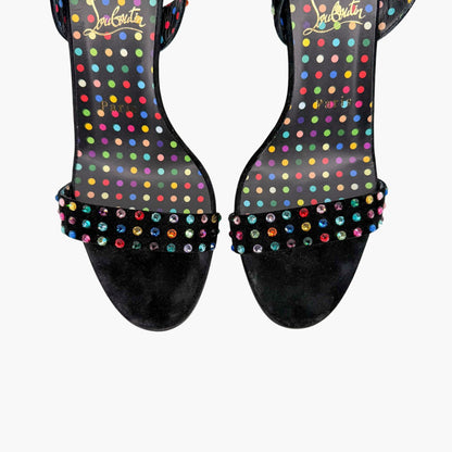 Christian Louboutin O Marylin Strass Boum Sandals Black Size 38