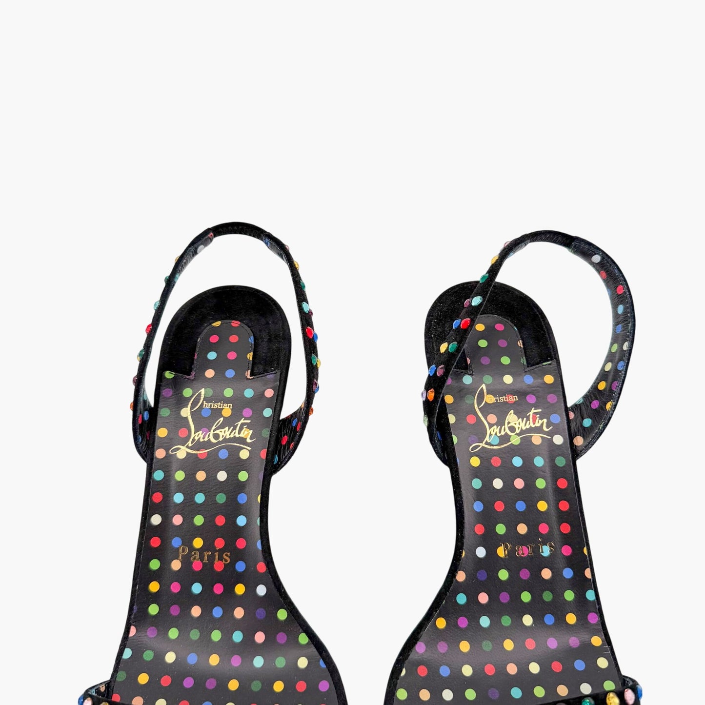 Christian Louboutin O Marylin Strass Boum Sandals Black Size 38