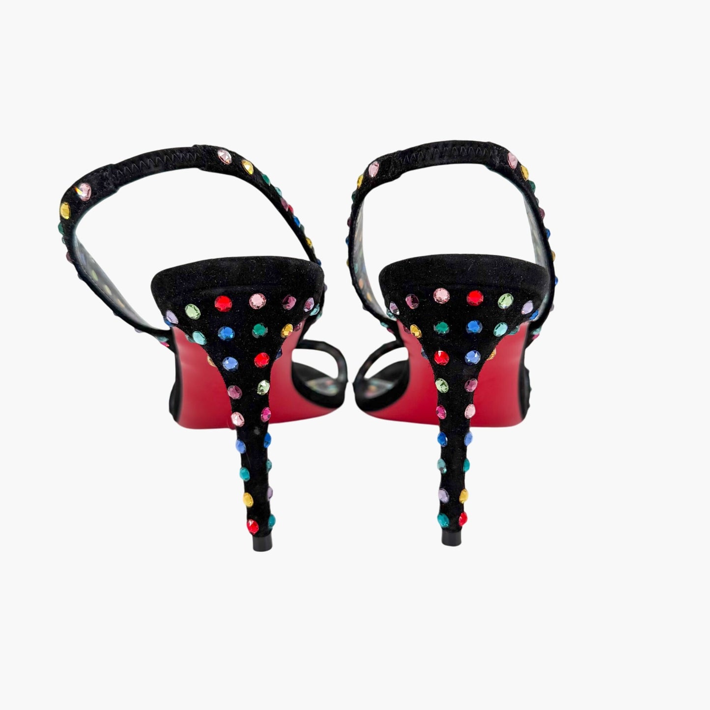 Christian Louboutin O Marylin Strass Boum Sandals Black Size 38
