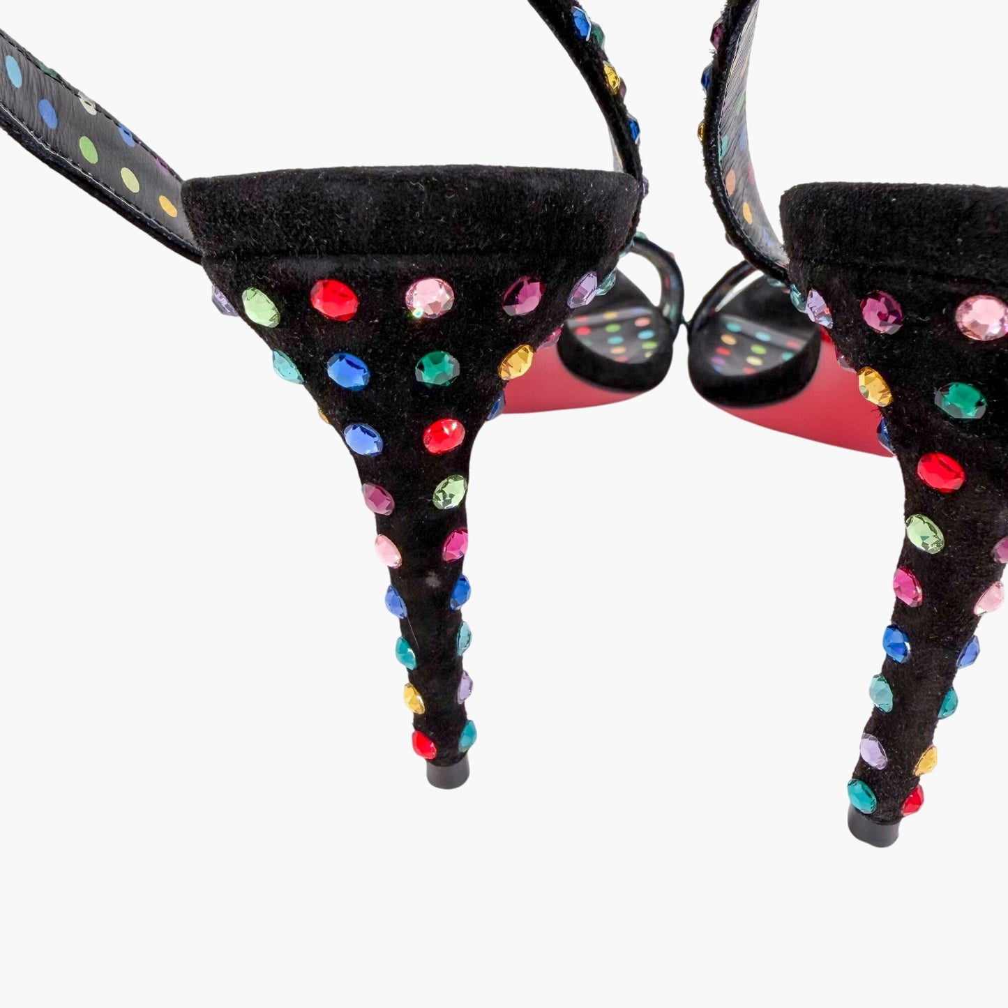 Christian Louboutin O Marylin Strass Boum Sandals Black Size 38