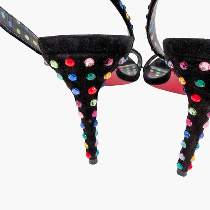 Christian Louboutin O Marylin Strass Boum Sandals Black Size 38