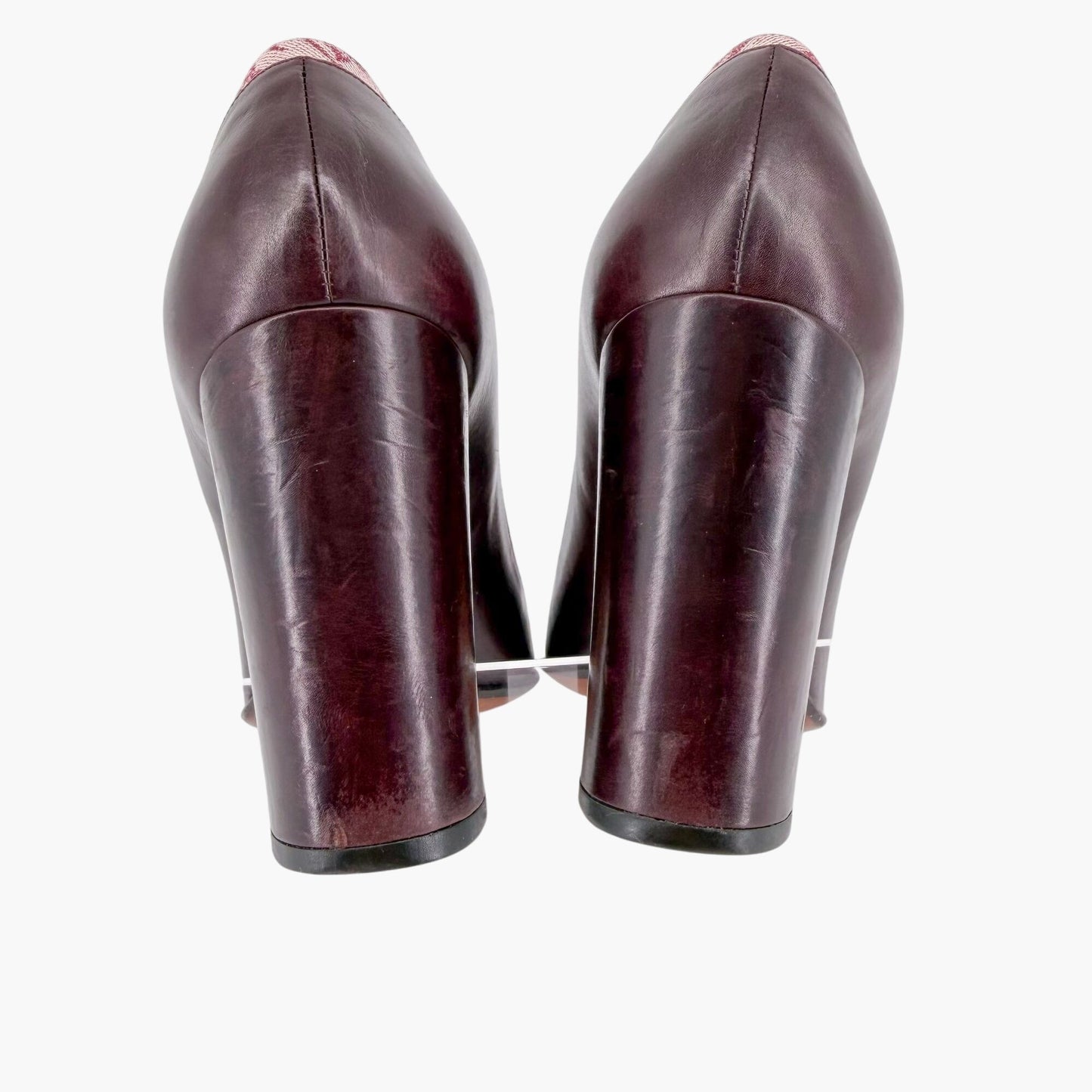 Louis Vuitton Monogram Charm Pumps Burgundy Size 39.5