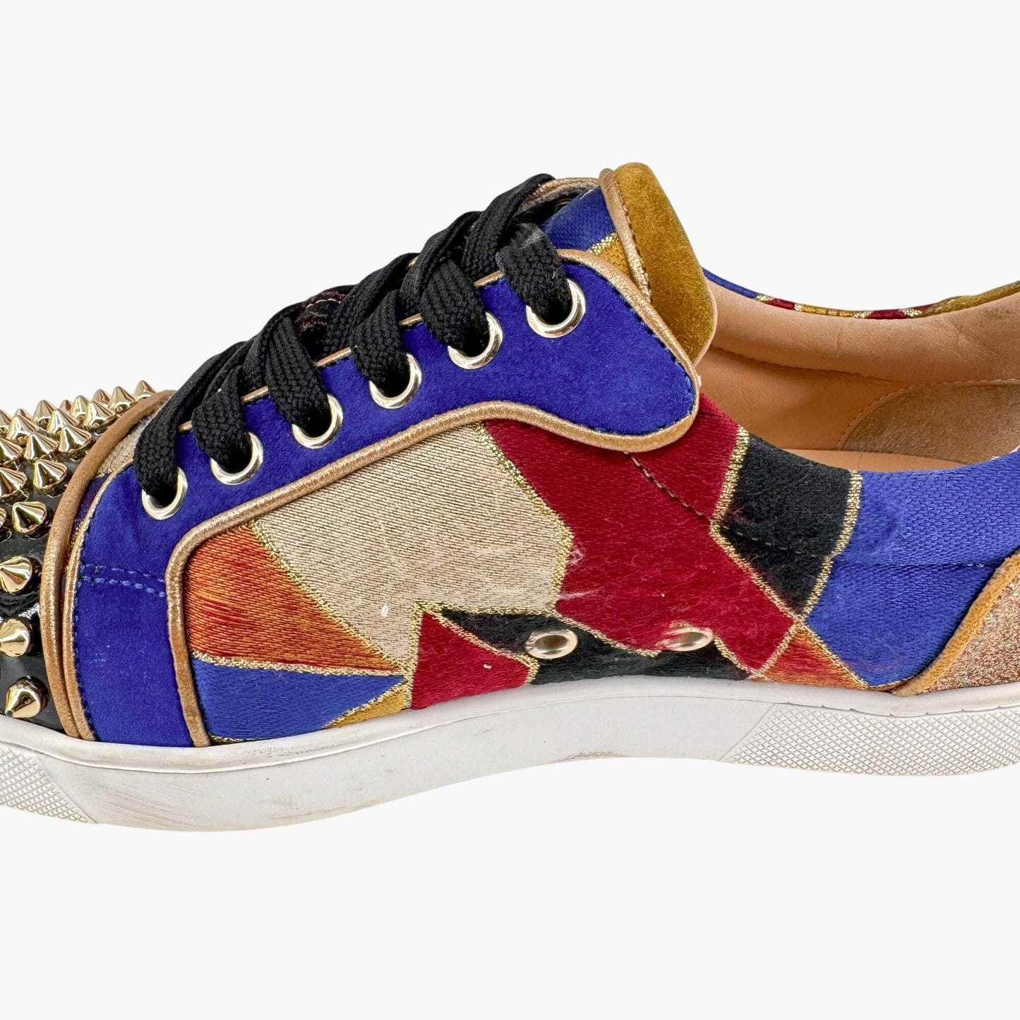 Christian Louboutin Vieira Spikes Orlato Sneakers in Multi Size 37.5