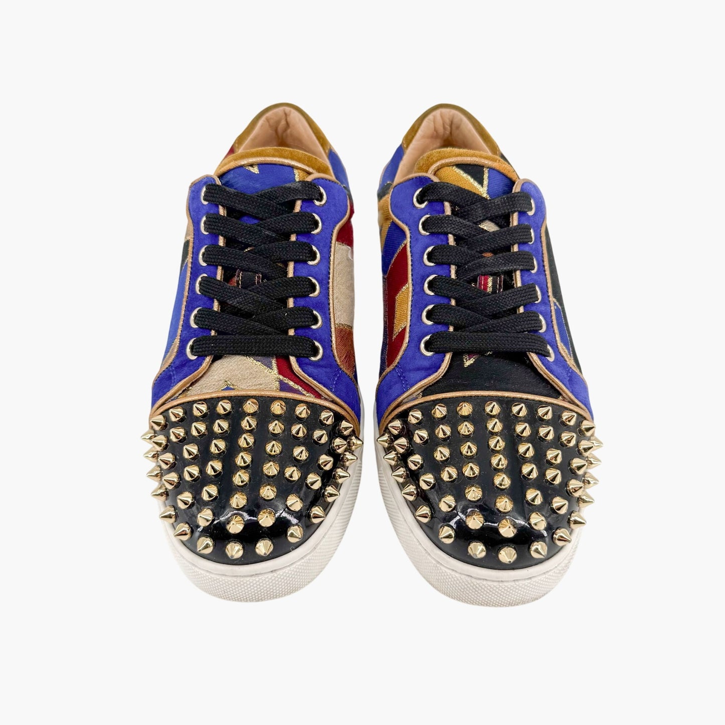 Christian Louboutin Vieira Spikes Orlato Sneakers in Multi Size 37.5