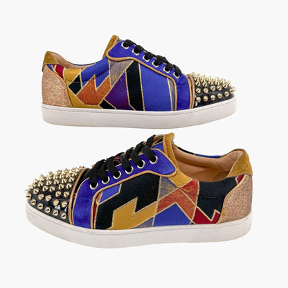 Christian Louboutin Vieira Spikes Orlato Sneakers in Multi Size 37.5