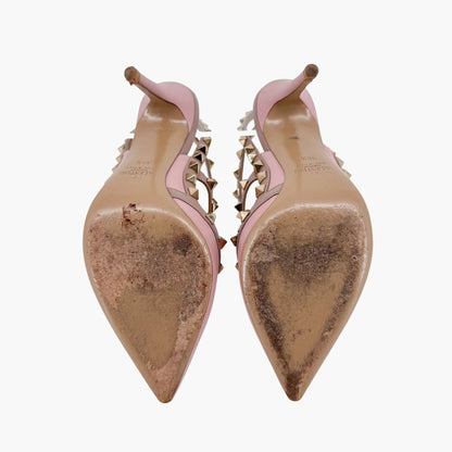 Valentino Garavani Rockstud Caged Pumps in Pink & Lavender Leather – Size 36.5