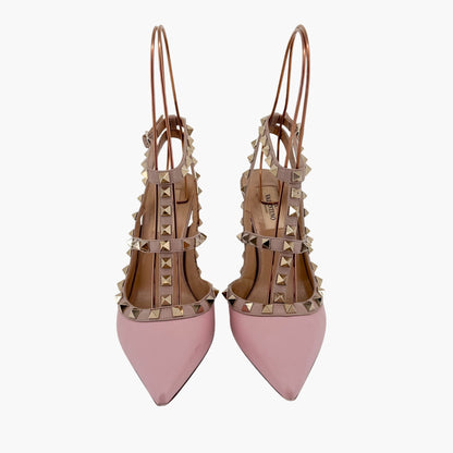 Valentino Garavani Rockstud Caged Pumps in Pink & Lavender Leather – Size 36.5