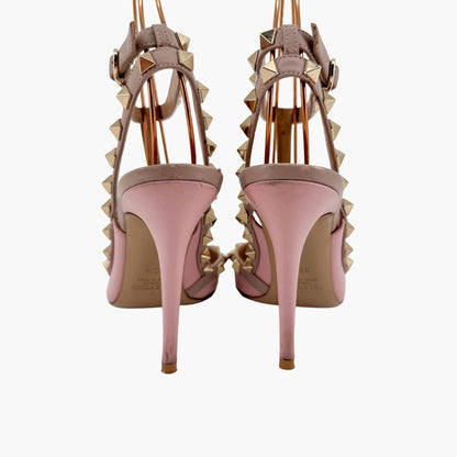 Valentino Garavani Rockstud Caged Pumps in Pink & Lavender Leather – Size 36.5