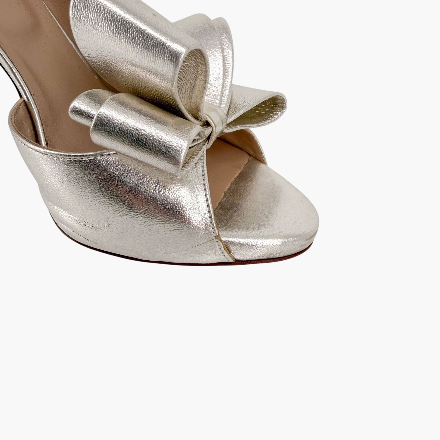 Valentino Garavani Triple Bow d’Orsay Pumps Gold Size 39