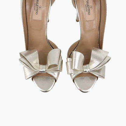 Valentino Garavani Triple Bow d’Orsay Pumps Gold Size 39