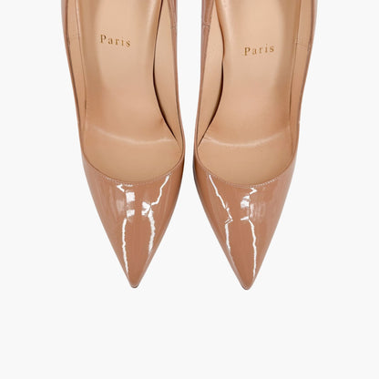 Christian Louboutin So Kate 120 Pumps in Nude/Beige Patent Leather Size 39.5