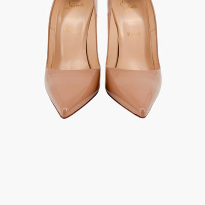 Christian Louboutin So Kate 120 Pumps in Nude/Beige Patent Leather Size 39.5