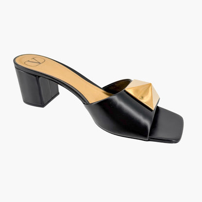 Valentino Garavani One Stud Mule Sandals Black Size 39