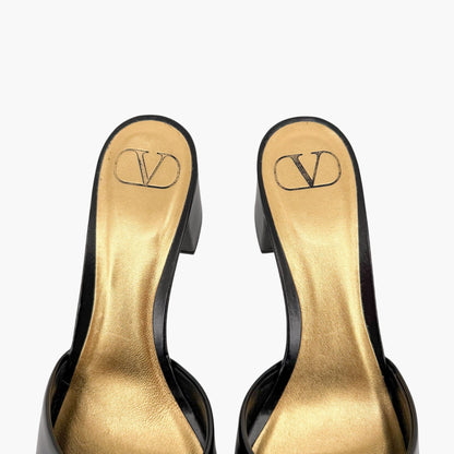 Valentino Garavani One Stud Mule Sandals Black Size 39
