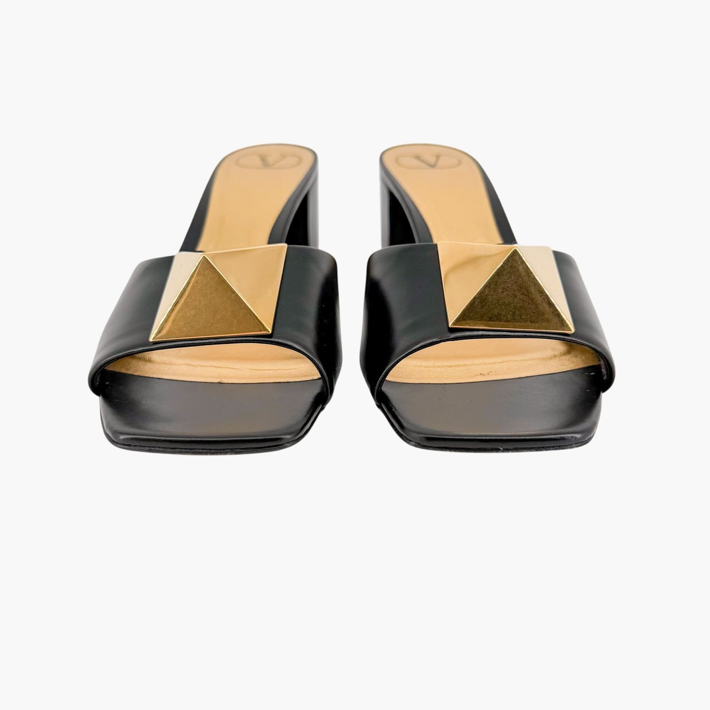 Valentino Garavani One Stud Mule Sandals Black Size 39