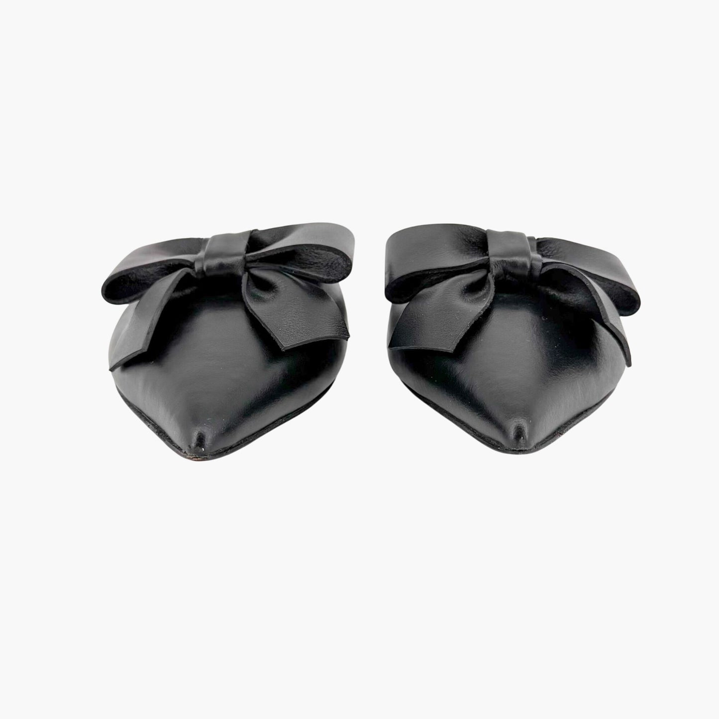 Prada Pointed Bow Mule Flats Black Size 38.5