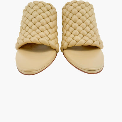 Bottega Veneta Curve Mule Sandals in Beige Tapioca Nappa Leather Size 40