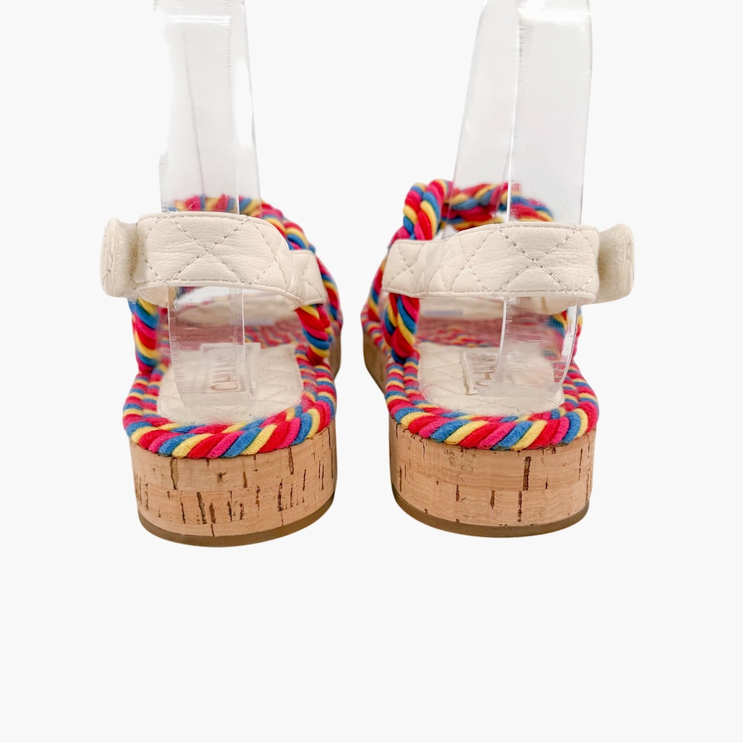 Chanel Twisted Rope Platform Sandals Multi Size 37