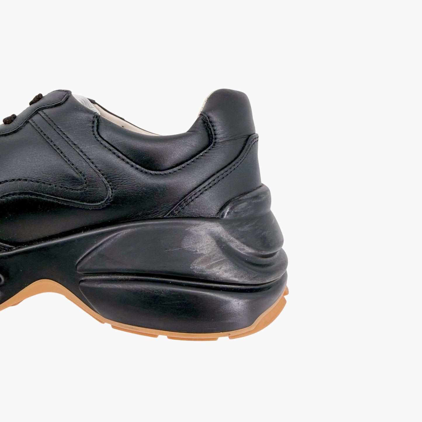 Gucci Rhyton Rainbow Logo Sneakers Black Size 37.5