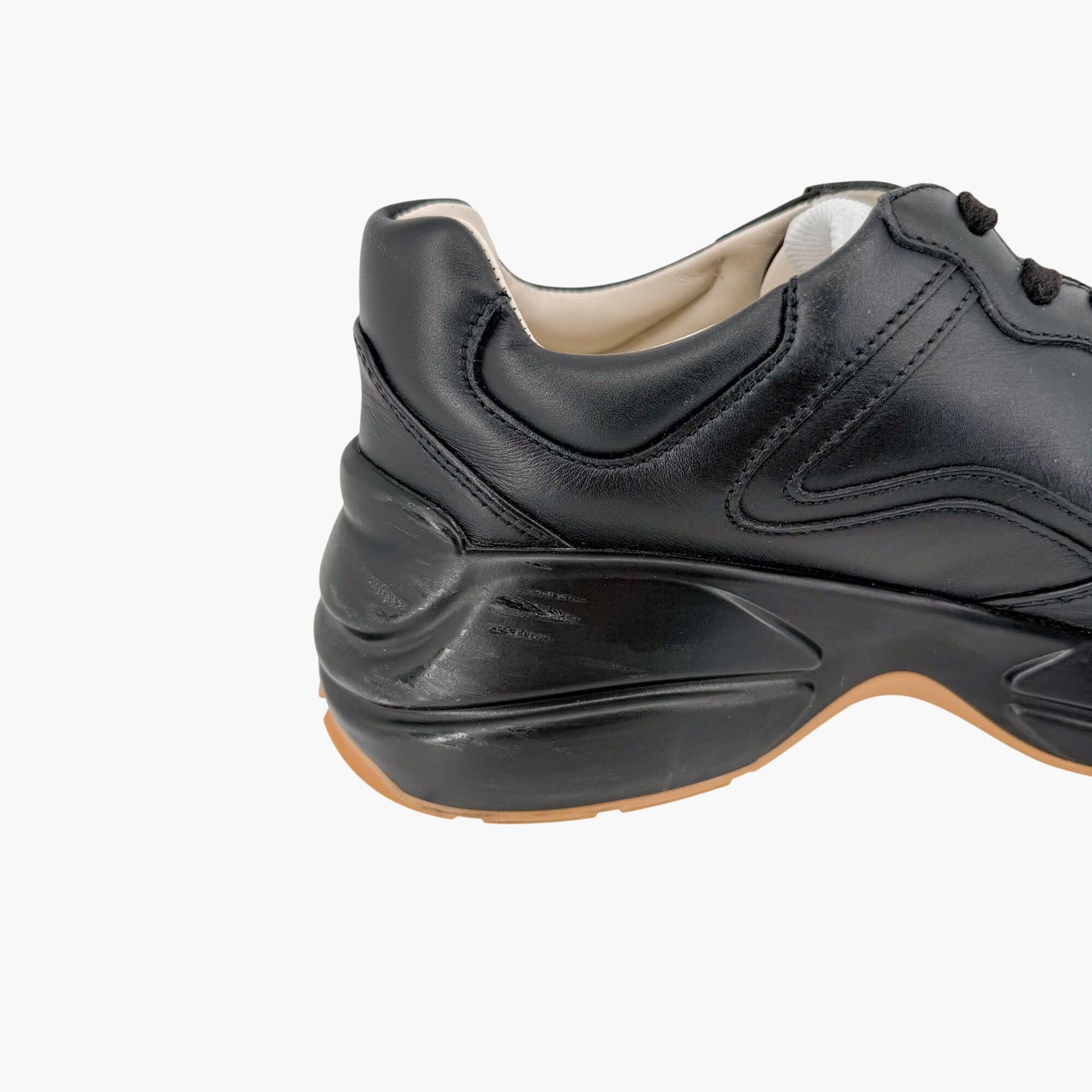 Gucci Rhyton Rainbow Logo Sneakers Black Size 37.5