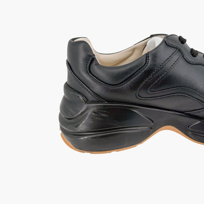 Gucci Rhyton Rainbow Logo Sneakers Black Size 37.5
