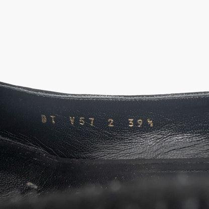 Valentino Garavani VLogo Fold Over Pumps Black Suede Size 39.5