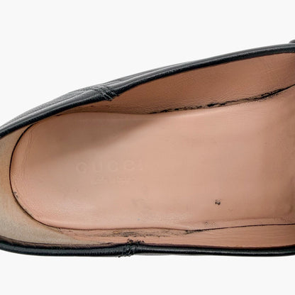Gucci Brixton Horsebit Loafers Black Web Stripe Size 38.5