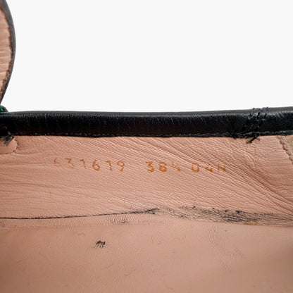 Gucci Brixton Horsebit Loafers Black Web Stripe Size 38.5