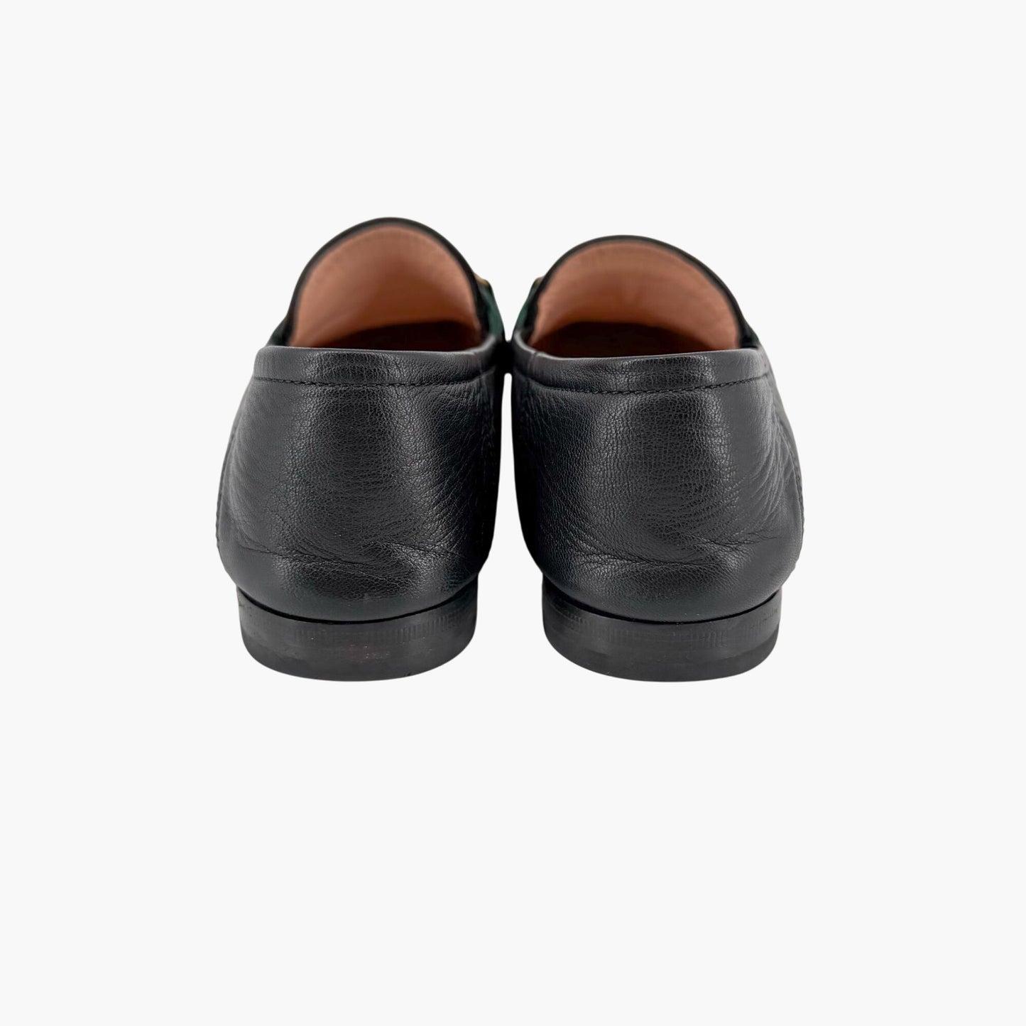 Gucci Brixton Horsebit Loafers Black Web Stripe Size 38.5