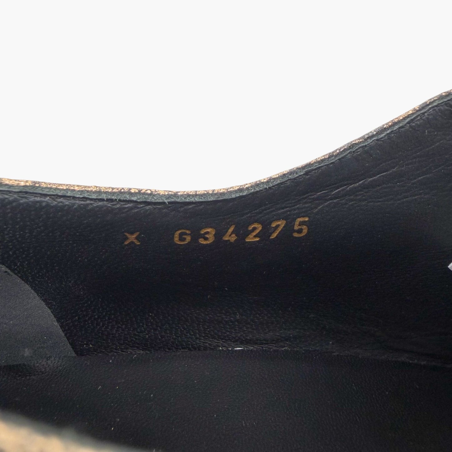 Chanel Pointed CC Oxford Shoes in Metallic Gold Leather Size 42