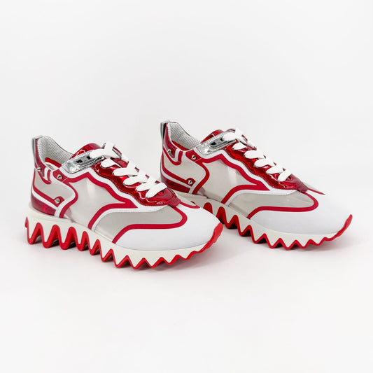 Christian Louboutin Sharkina Sneakers White Red Size 38.5