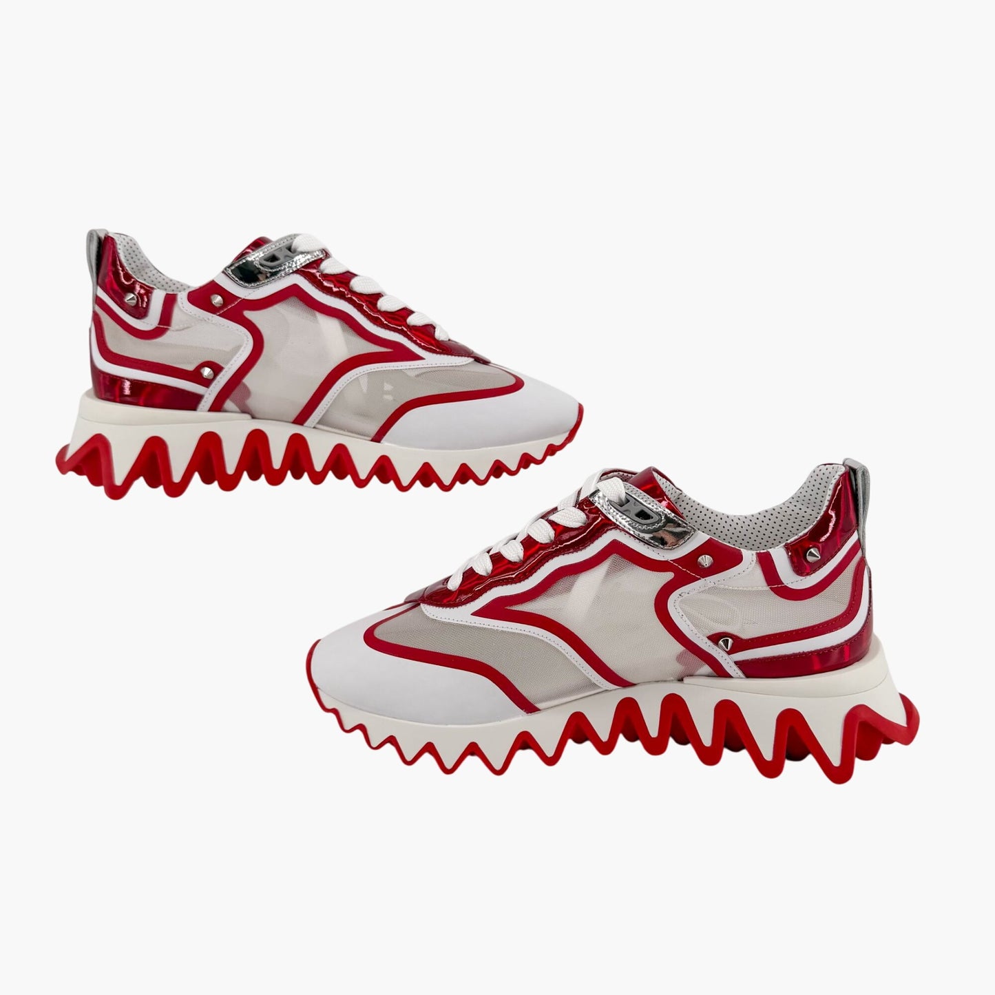 Christian Louboutin Sharkina Sneakers White Red Size 38.5