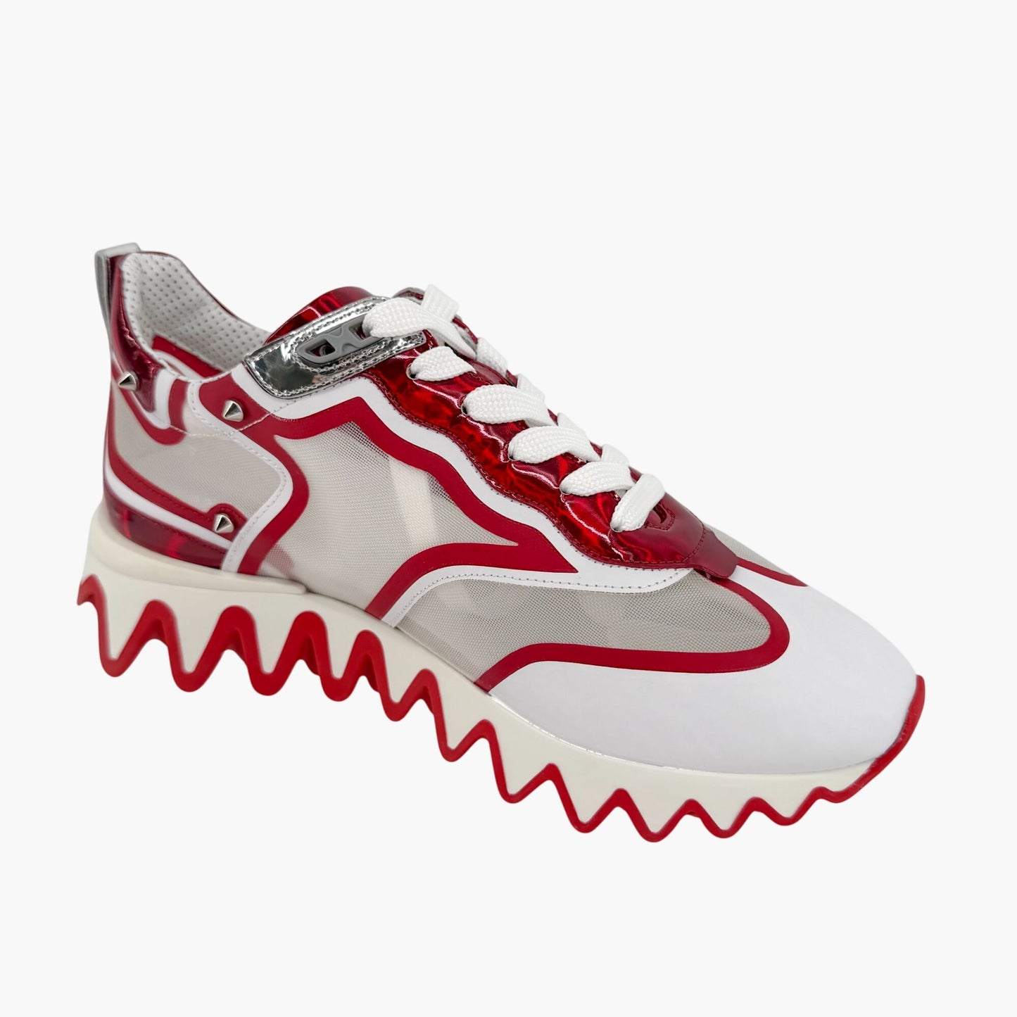 Christian Louboutin Sharkina Sneakers White Red Size 38.5