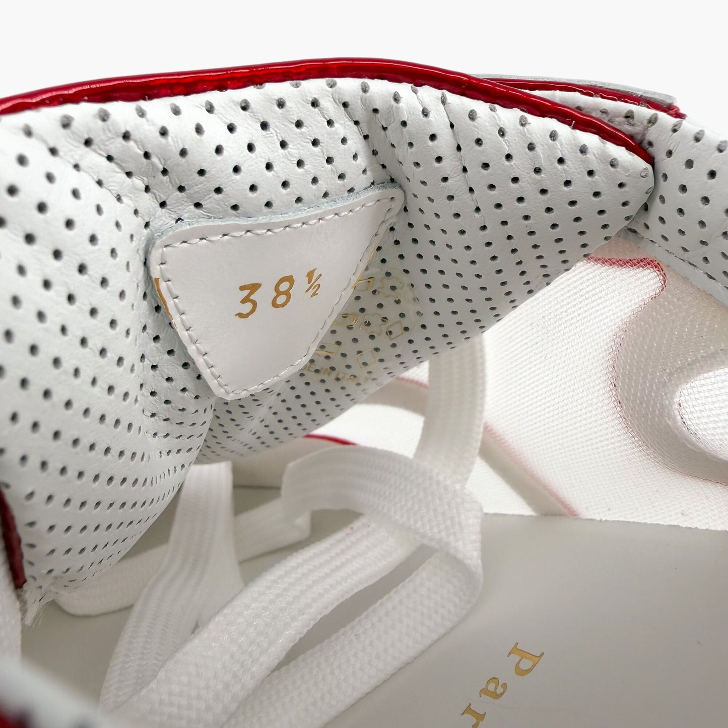 Christian Louboutin Sharkina Sneakers White Red Size 38.5