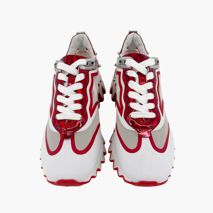 Christian Louboutin Sharkina Sneakers White Red Size 38.5
